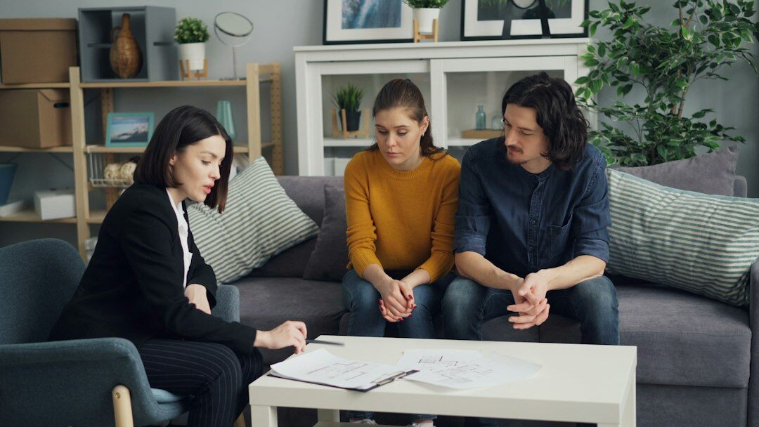 family discussing insurance