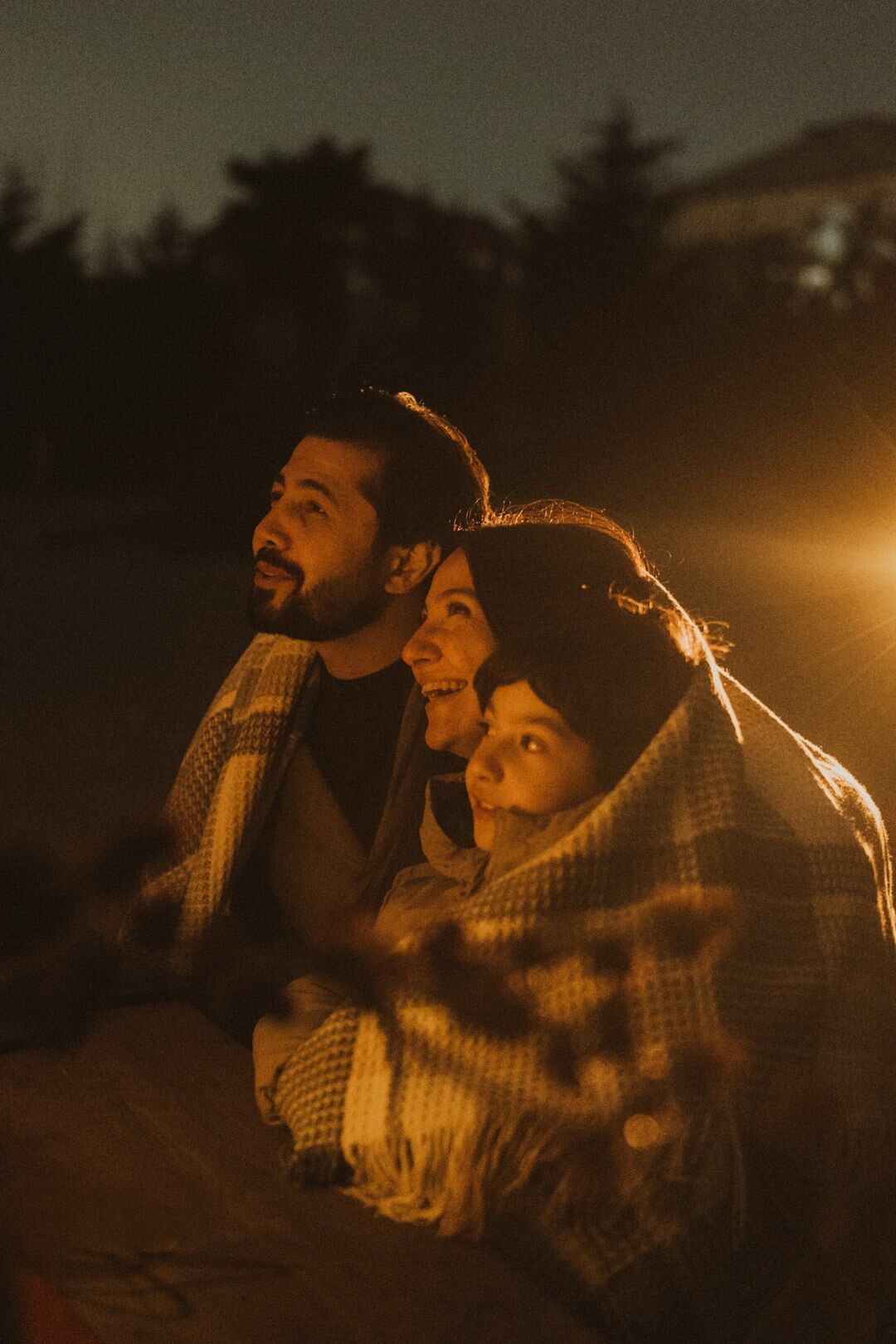 family with children outdoors