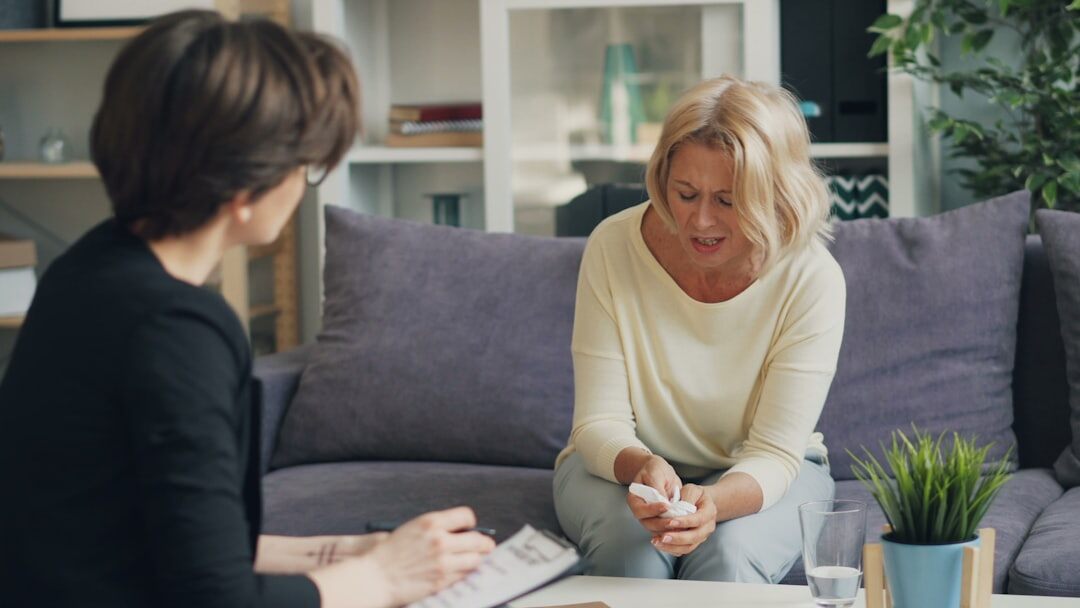 insurance advisor with client